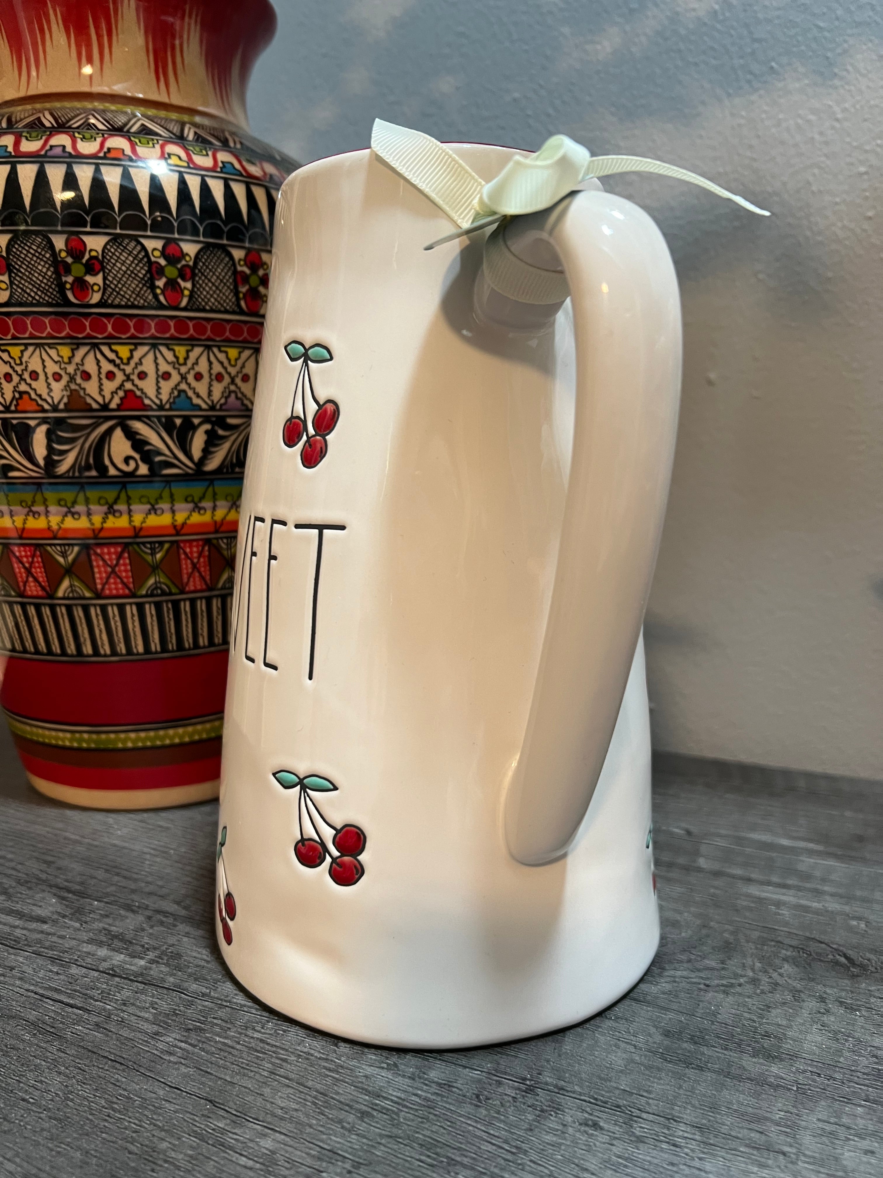 Rae Dunn “SWEET” Cherry Pitcher | Ceramic Kitchen Décor Vas