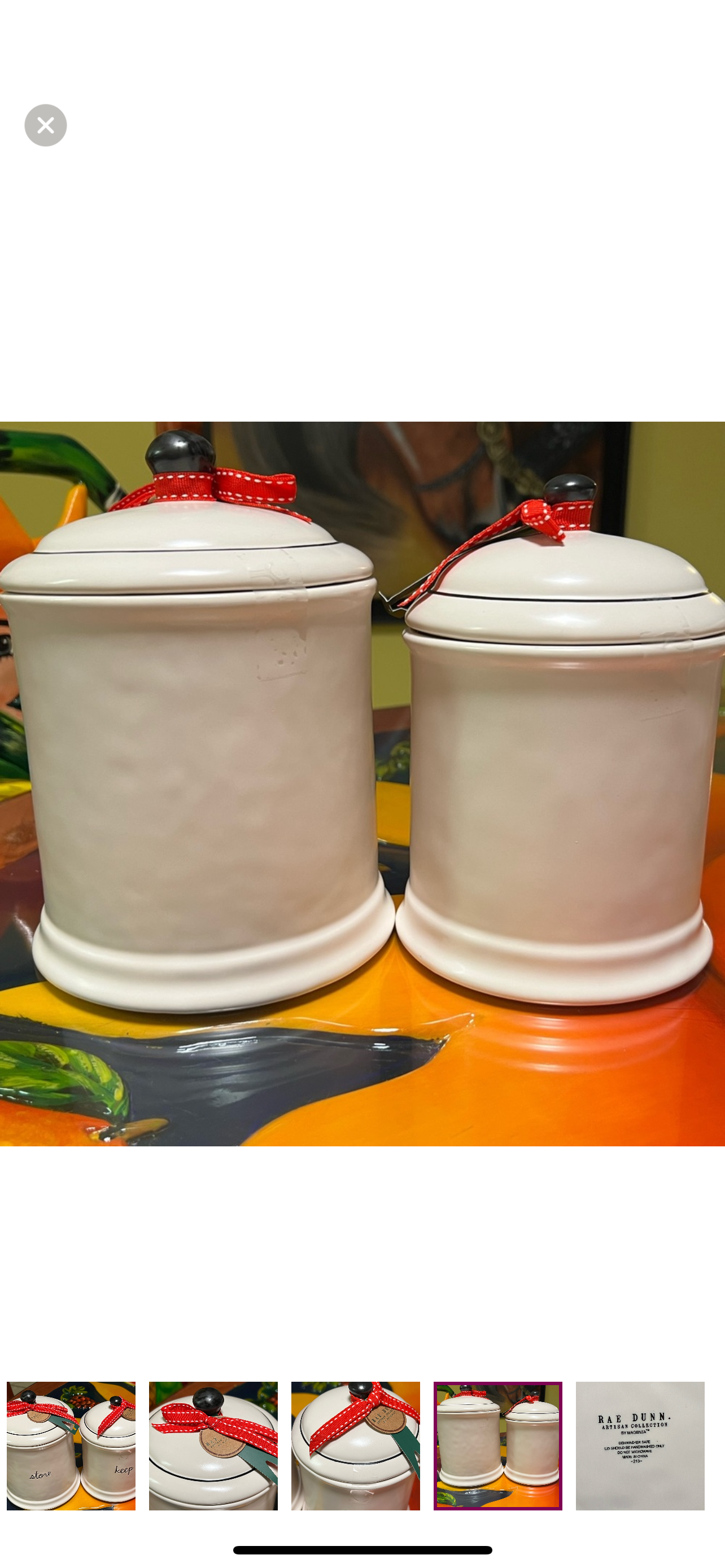 Rae Dunn food storage/ set of two canisters