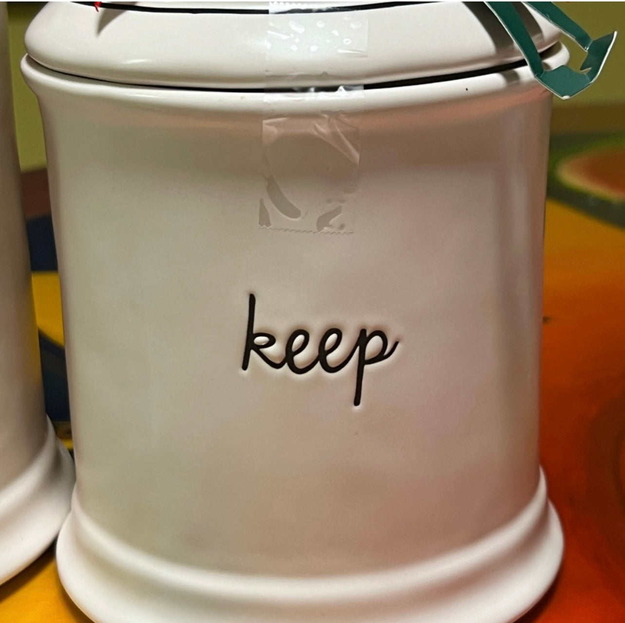Rae Dunn food storage/ set of two canisters