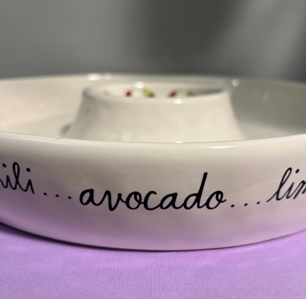 Rae Dunn Artisan Collection Serving Dish - Lime, Cilantro, Tomato - Collector's Piece