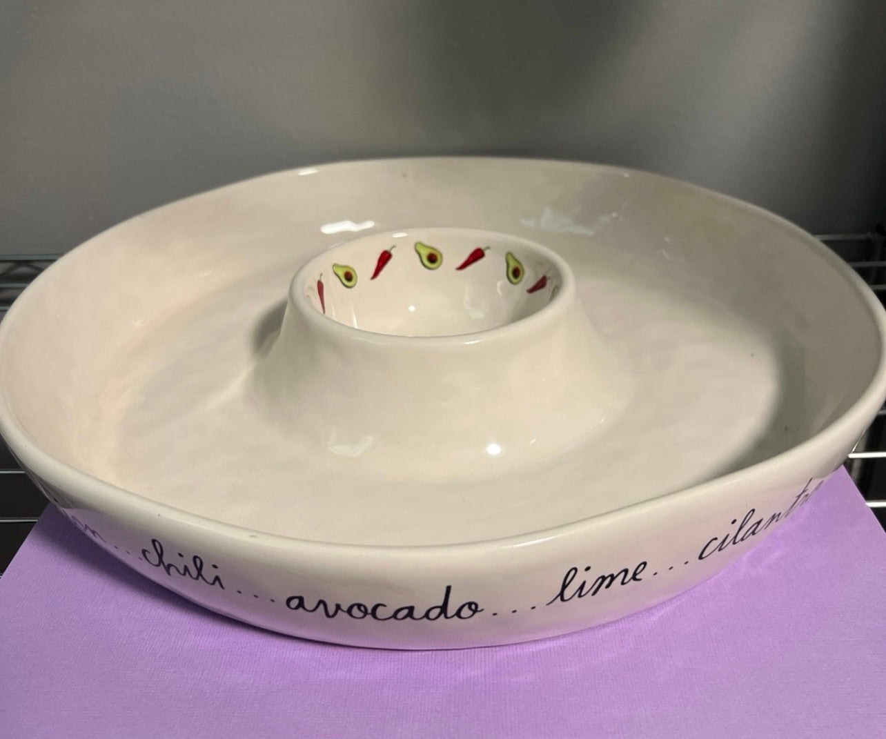 Rae Dunn Artisan Collection Serving Dish - Lime, Cilantro, Tomato - Collector's Piece