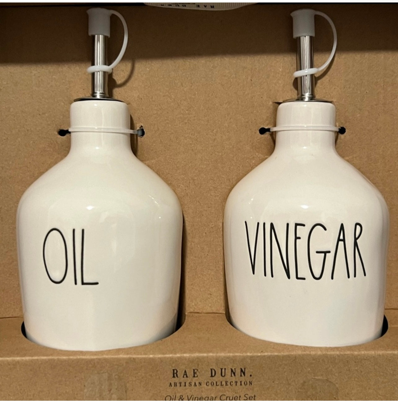 Rae Dunn Oil & Vinegar Cruet Set — Artisan Collection